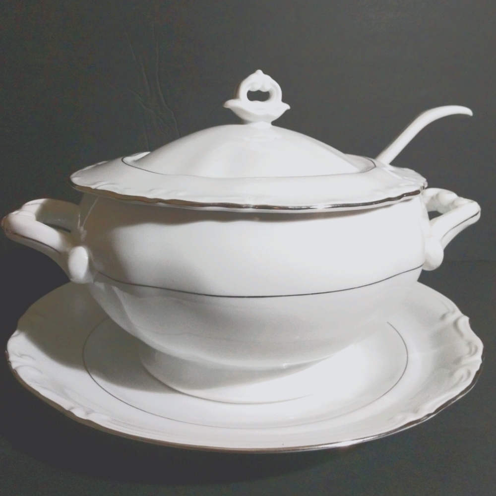 Vintage Chodziez Empress Tureen w/ladle and plate